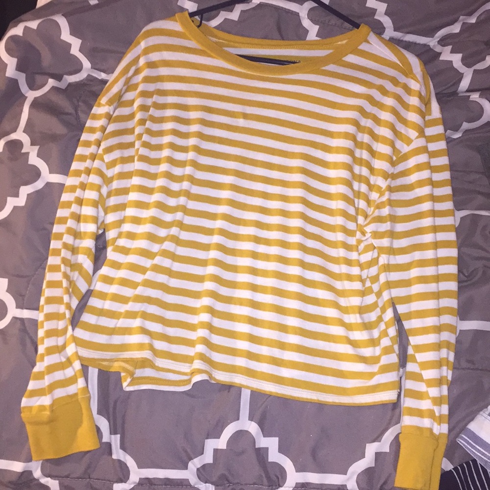 long sleeved striped shirt